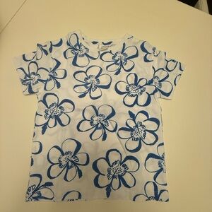 NWOT Zara Kids Blue Floral Short Sleeve Tee